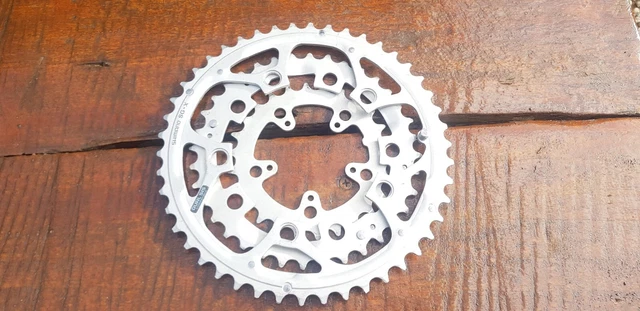 Plateaux (pignons) Vintage Shimano Deore XT FC-M730 46/36/24 Dents - Pour VTT, Occasion - Lot Avec Boulons