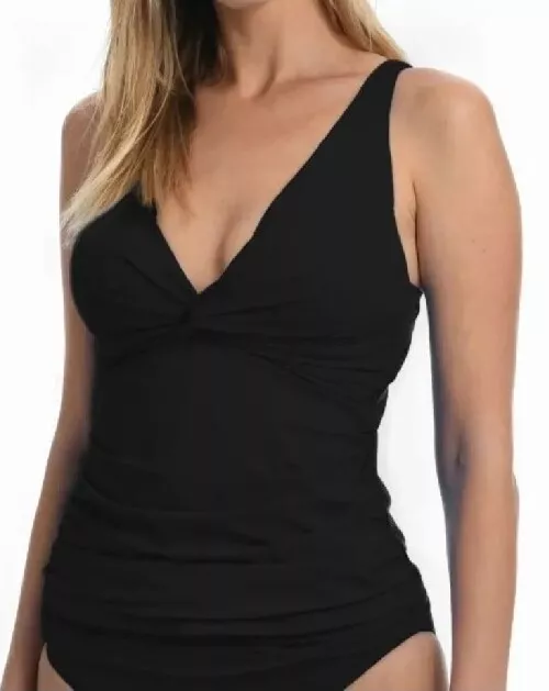 La Blanca Island Goddess Twist Tie Back Tankini LB2IG68 Black 14