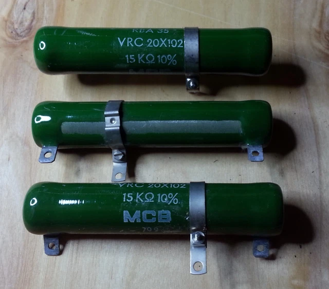 Lot De 5 Résistances Bobinées Vitrifiées 3.3k Ohms ±0.5% 0.8W - Marque SETA - Neuf Sous Emballage - Fabriqué En France