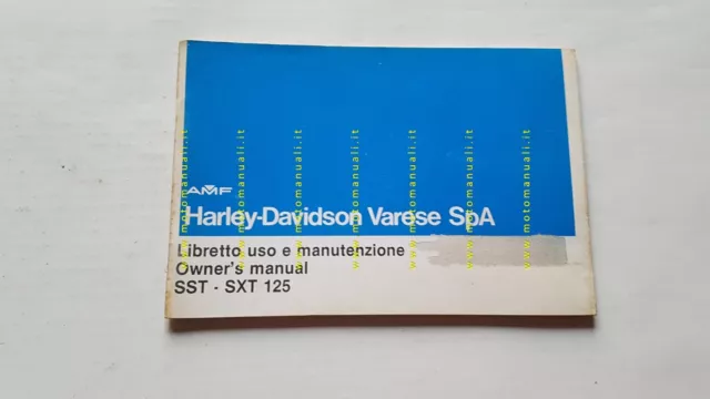 Harley-Davidson SST-SXT 125 manuale uso manutenzione libretto originale