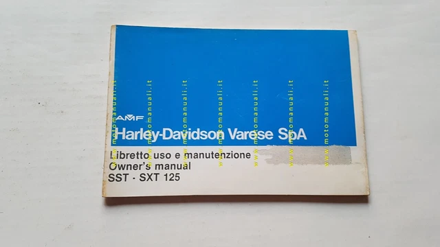 Harley-Davidson SST-SXT 125 manuale uso manutenzione libretto originale