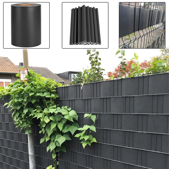 PVC SICHTSCHUTZ DOPPELSTABMATTEN Windschutz Sichtschutzfolie Zaun 35m