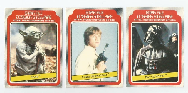 1980 STAR WARS The Empire Strikes Back Star File (3) Card Lot $24.95 ...