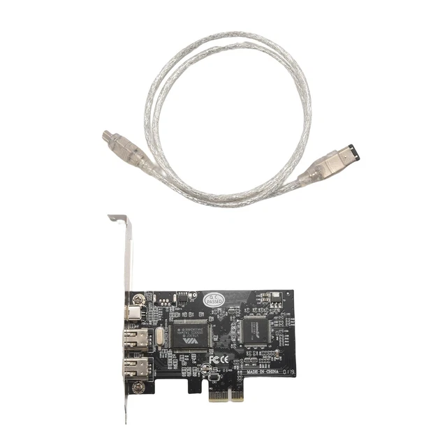 Carte FireWire (IEEE 1394) PCI 3 Ports - 400 Mbps, Pour PC Bureau, Capture Vidéo DV, Périphériques 1394a - 2