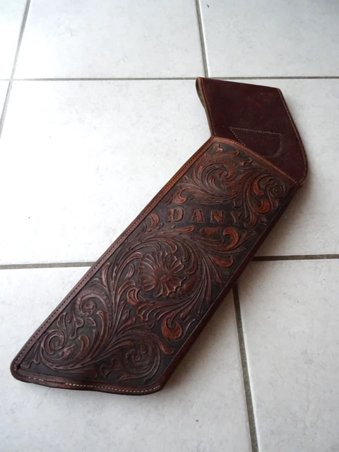 Mini Selle Décorative En Cuir Marron - Artisanat De Cuba - Excellent état