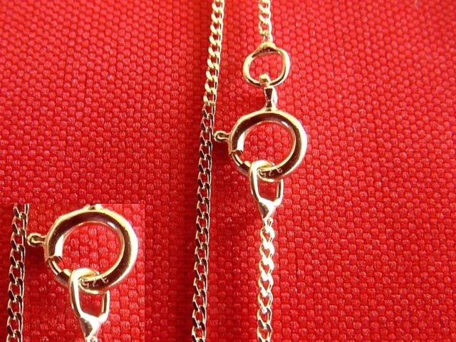 9ct Gold Curb Chain 16"18"20"22", best selling ladies fine curb chain on ebay !
