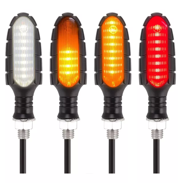 4X intermitentes LED para moto comprobado E luz intermitente mini intermitente universal M10 NUEVO