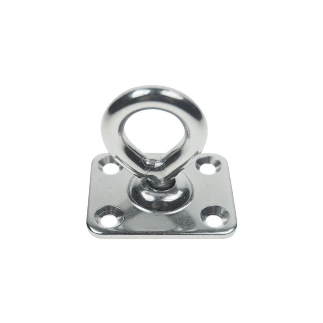 Marine Boat Deck Stainless Steel 3/16" Square Pad Swivel Eye Rigging | PACK 1 |