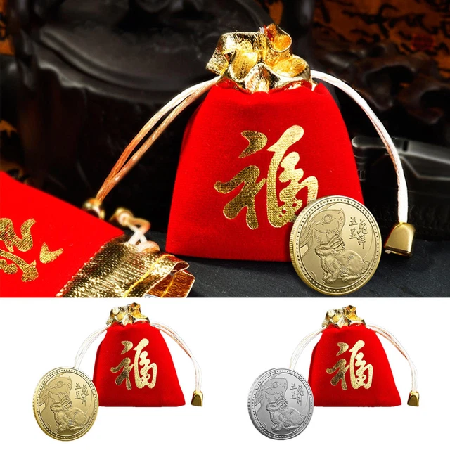 2023 Year of the Rabbit Commemorative Coin New year Red Envelope Decor