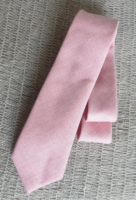 Cravate Slim Violette Et Rose à Rayures – 100% Soie – Fabriquée En Italie