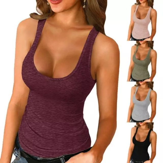 Womens Scoop Neck Henley Tank Tops Low Cut Solid Sexy Summer Sleeveless  Button Down Shirts : : Clothing, Shoes & Accessories