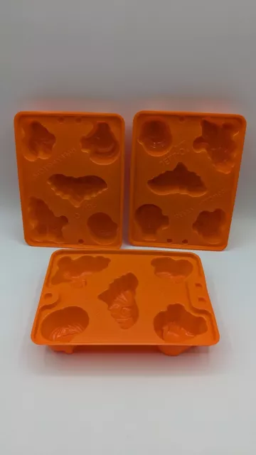 HALLOWEEN JELL-O JIGGLERS Molds Jello Shot Ice Tray Candy Ghost Cat Pumpkin Cat