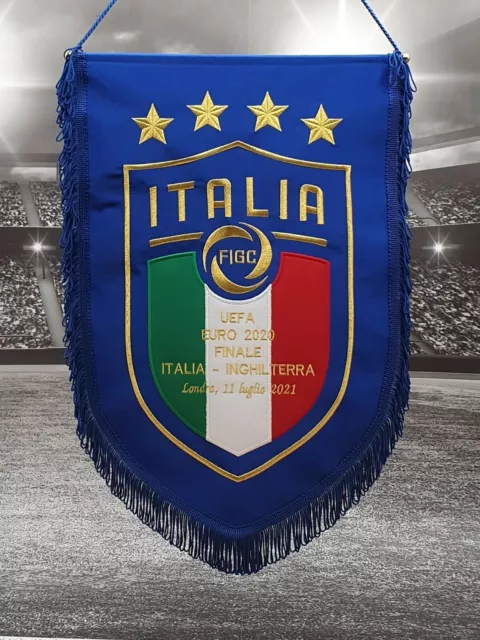 Italia v Inghilterra Euro 2020 Finale Gagliardetto ricamato Dimensioni 500...