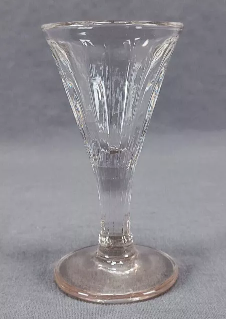 18th Century Georgian British Pattern Molded Flint Wine Glass Circa 1790