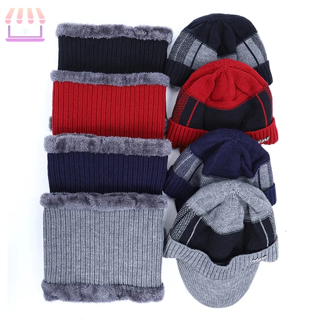 Gorros Gorras De Invierno Para Hombre Sombrero El Frio Bufanda De Moda 3