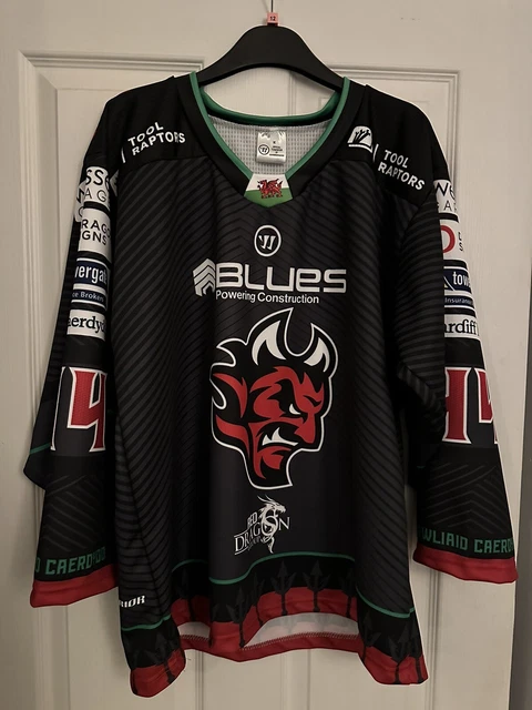 Cardiff Devils 23/24 Black Jersey - Adult Medium - Donaghey 44