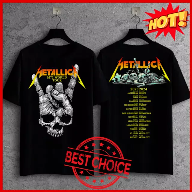 SALE!! METALLICA BAND Metal Tour 2023 2024 M72 Tour Music Event TShirt