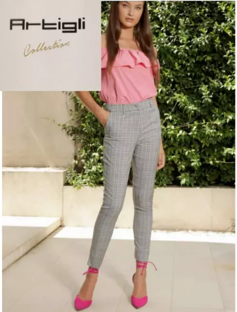 PANTALONI ARTIGLI A quadri con tasche VITA ALTA COLLEZ. PRIM. ESTATE SALDI 35 EUR 29 20 PicClick IT
