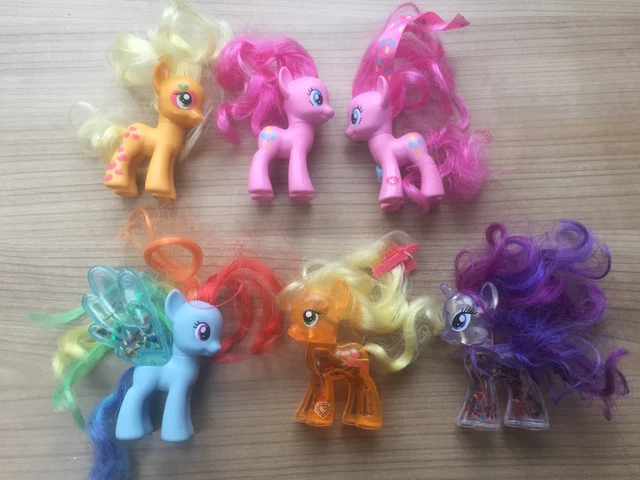 Lot De 6 Figurines My Little Pony - Dont 2 Poneys Design Clair - Occasion