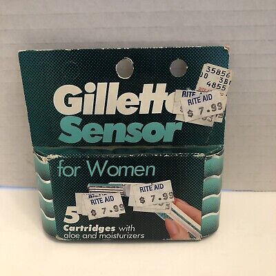 Sensor Gillette vintage para mujer 5 cartuchos 1 pieza recargas 1992