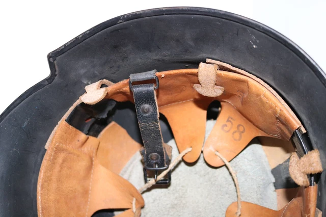 WW2 WK2 M34 Helm Stahlhelm Feuerwehr Feuerlöschpolizei Größe 58 Thale 6