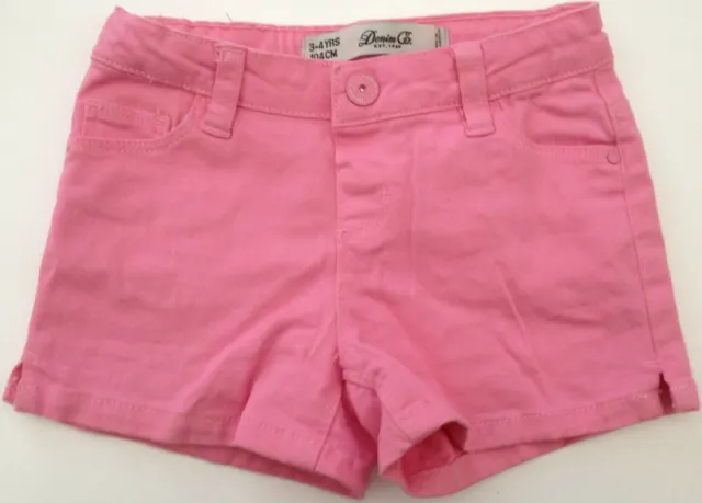 vtef002 vetement enfant fille SHORT ROSE DENIM 3/4 ans 104 cm jean