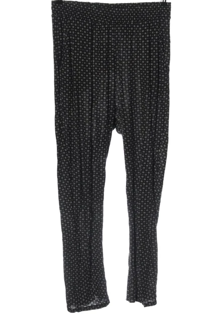 H&M pantaloni di tessuto donna taglia DE 38 bianco e nero look casual