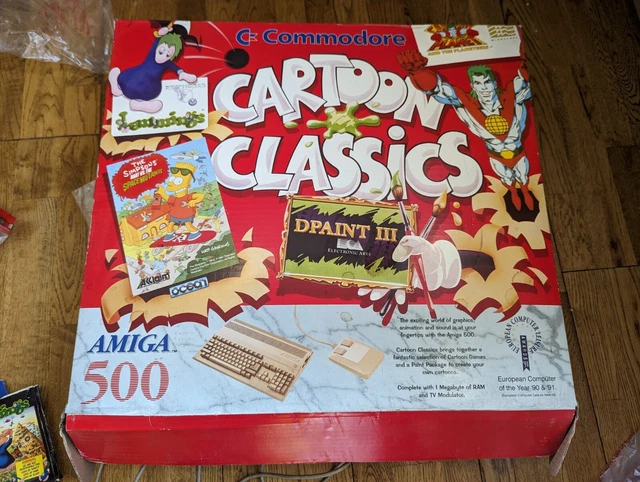 COMMODORE AMIGA 500 Plus Cartoon Classics & Commodore 1084S Monitor ...
