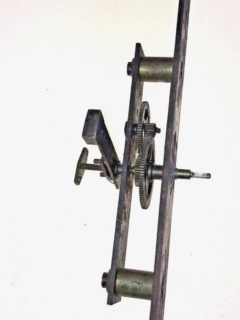 Cadran De Minuterie Horloge Comtoise Ancienne - Bronze/fonte - Mécanique à Poids - 19ème Siècle