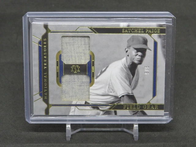 2022 Panini National Treasures Satchel Paige Game Worn Patch /5 Indians Js2