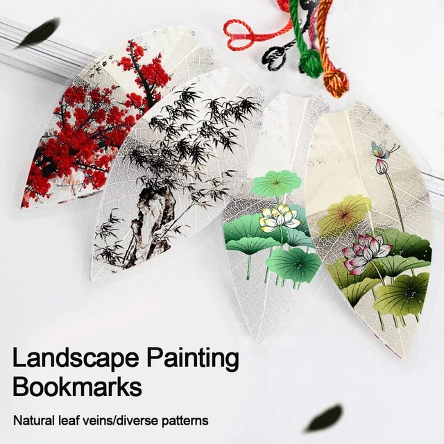 Colorful Archaic  Bookmarks Plastic Leaf Vein Bookmark  School Supplies