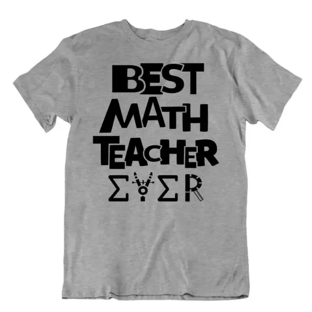 Miglior Insegnante Matematica Mai Tshirt Math Divertente Scherzo Maglietta Nuova