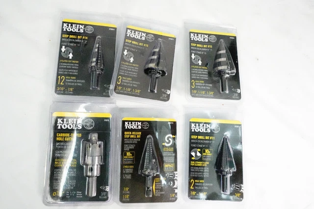 Lot! 6 Klein Step Bits KTSB11 KTSB14 KTSB15 (2) QRST11 31875