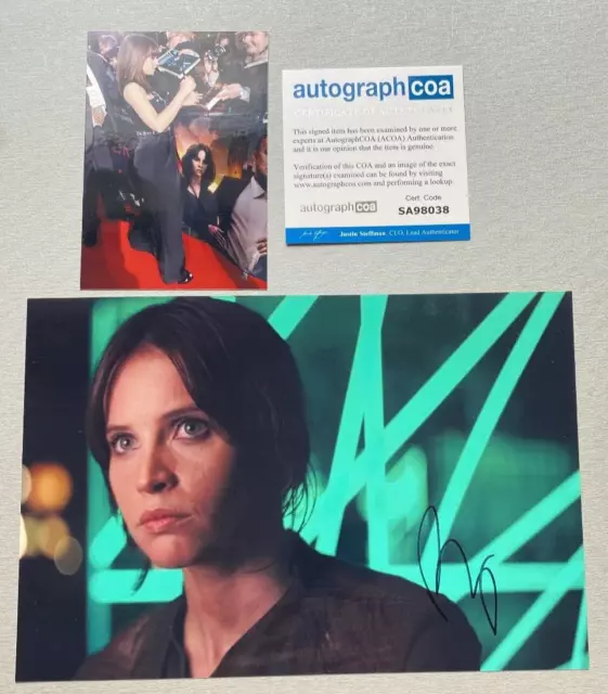 FELICITY JONES "Star Wars" In-person signed Foto 20x30 Autogramm COA ACOA + Foto