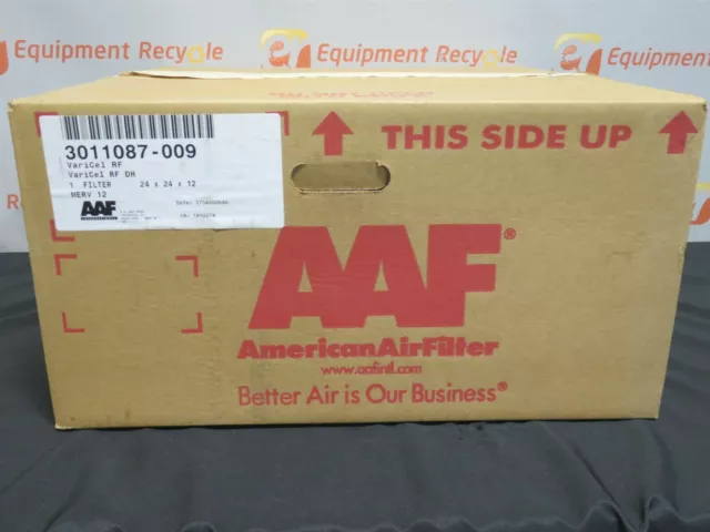 AAF 3011087-009 VariCel RF DH Merv 12 Air Filter 24"x24"x12" New