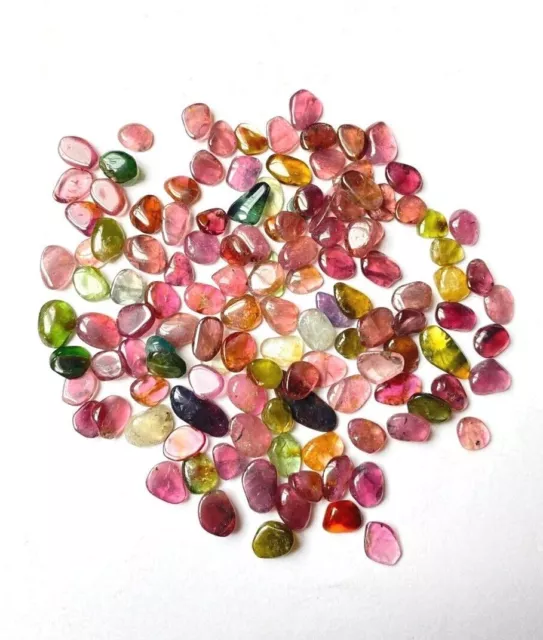 [Wholesale] Amazing Color Natural Tourmaline Slices Loose Gemstone For Jewellery