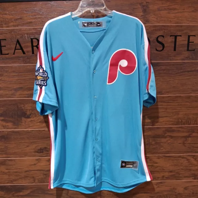 NIKE PHILADELPHIA PHILLIES MIKE SCHMIDT Blue Cooperstown Collection Jersey 2XL