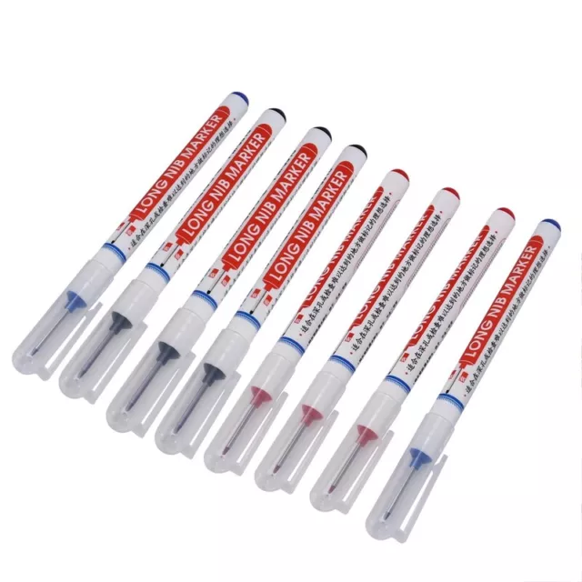 5X(8 Multi-Purpose Deep Hole Marker Pens Long Nosed Marker Deep Drill Hole8126