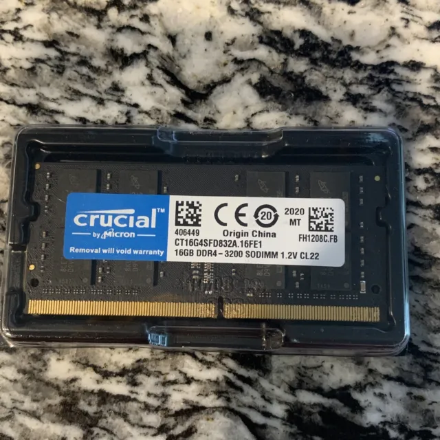CRUCIAL 1X16GB 16GB DDR4 3200 CL22 SODIMM Laptop RAM Memory OEM (For Intel  Only) $22.99 - PicClick