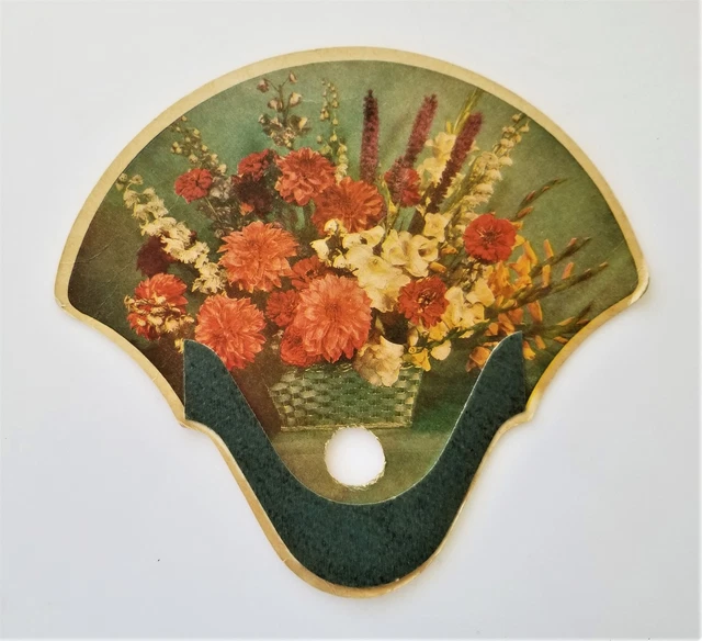 vintage HAND FAN advertising OWEN S HOFFMAN east greenville pa greenlane FLORAL