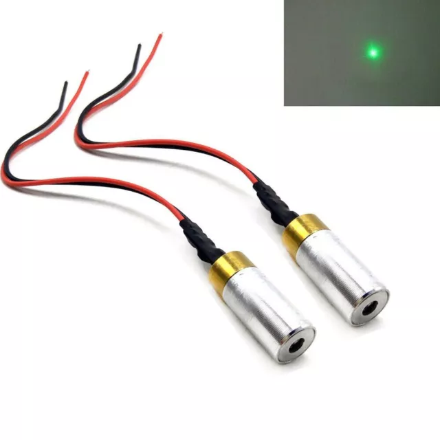 2pcs Green 30mW 532nm Focus Dot Locator Laser Diode Module Driver 3-5V