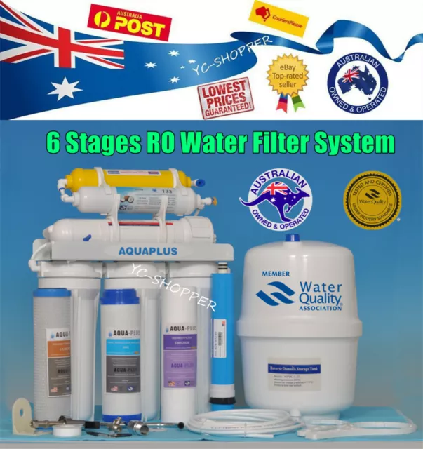 Aqua-Plus 6 Stage Reverse Osmosis Water Filter Ro System w Mineral Filter