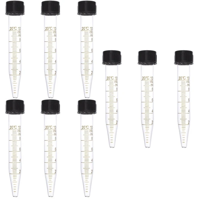 PATIKIL Provette Criogeniche In Plastica PP Da 10 Ml Con Tappo A Vite - 36 Pezzi, Trasparenti, Tappo Rosso, Per Laboratorio - 3