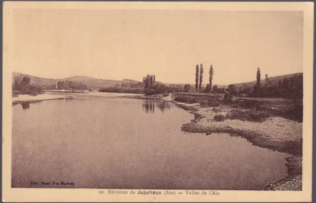 JUJURIEUX 01 Vallée de l'Ain CPA écrite à Mr GHERARDI à Oussiat Pont d'Ain 1943