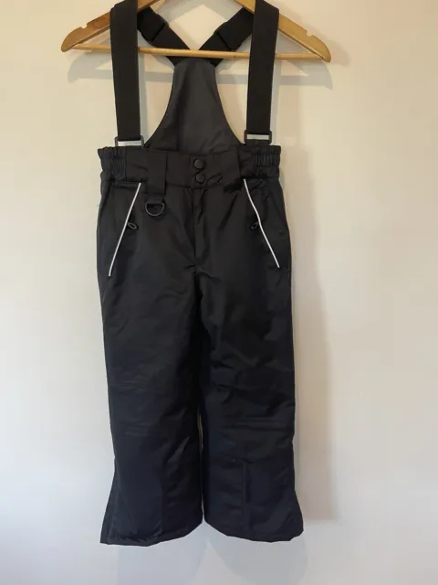 CRANE Unisex Kids Size 8 Ski Snow Pants Overalls Waterproof Black NEW