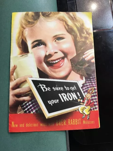 Vintage Brer Rabbit's Molasses Recipes Advertising Cookbook trifold little girl