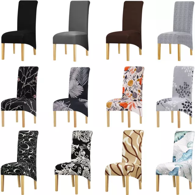 Stretch Large Dining Chair Cover Slipcover Spandex Highback 1/4/6/8PCS Removable
