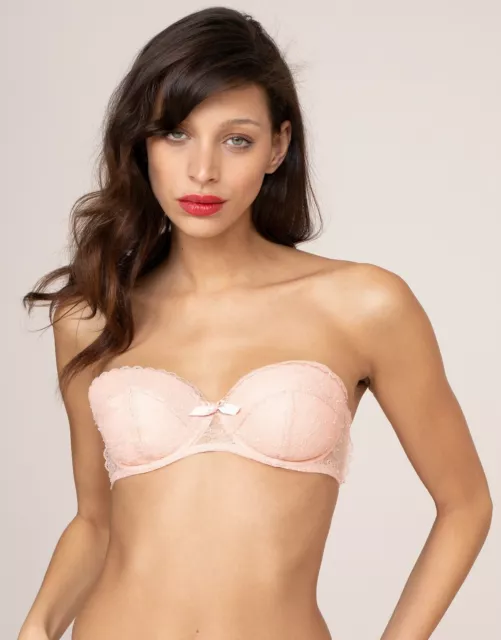 Agent Provocateur Pink Nude bra size 32/34/36 brief size 2/ 3 NWT
