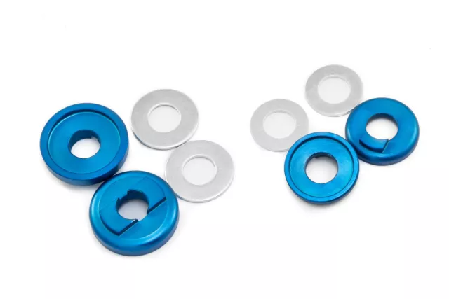 BMX *BLUE* Dropout Savers - FRONT & REAR Set -Anti-Rotation Fits 3/8 Axels
