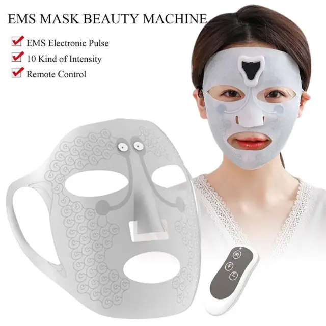 Facial EMS Microcurrent Mask Machine Skin Tightening Lifting Face Beauty Device